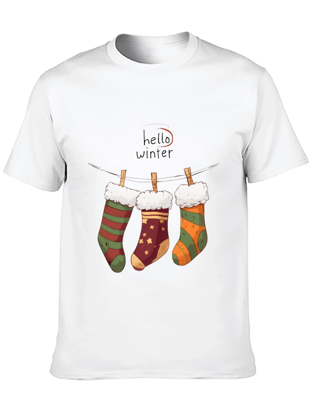 Winter Socks T-Shirt: Hello Winter