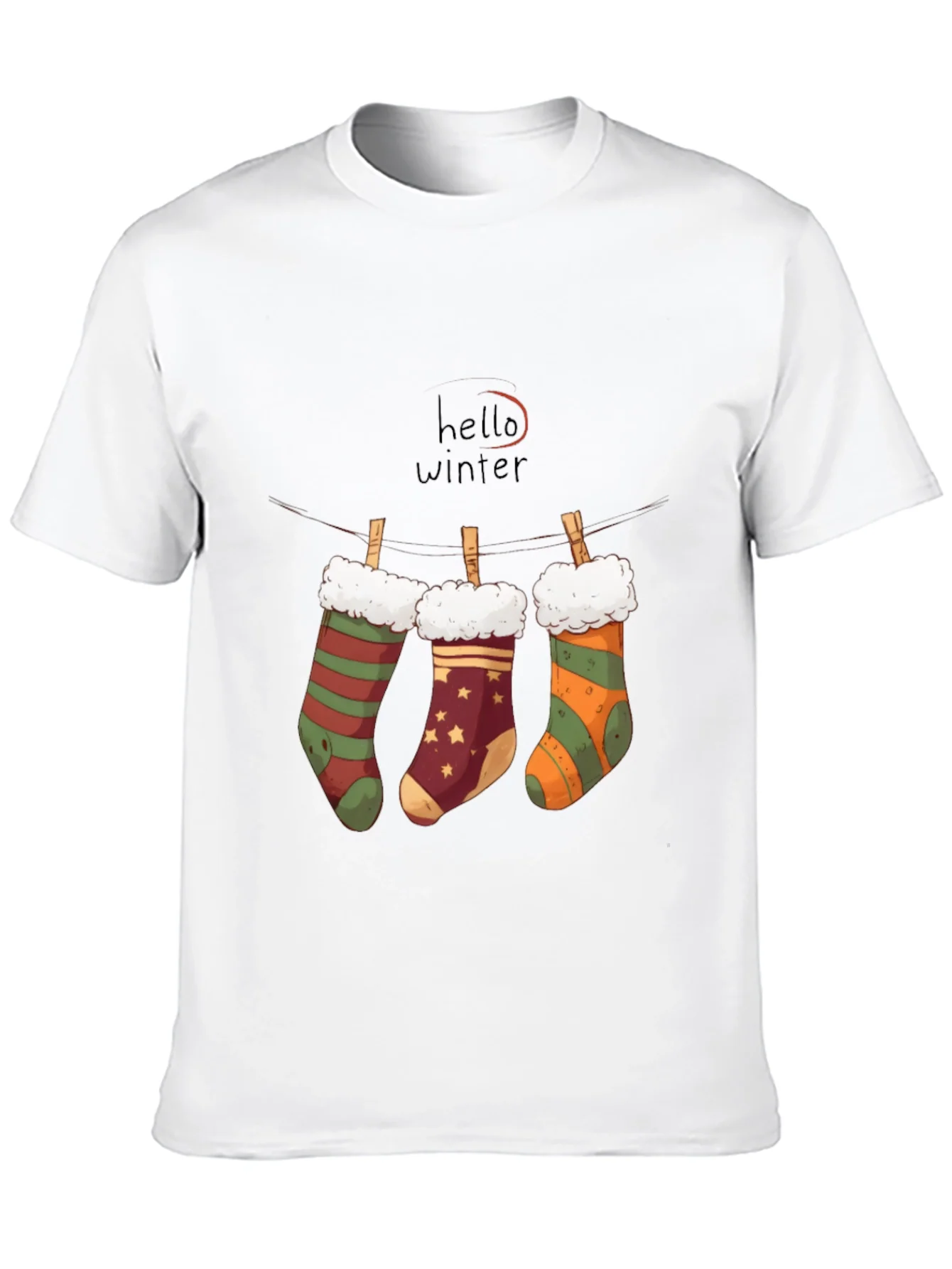 Winter Socks T-Shirt: Hello Winter