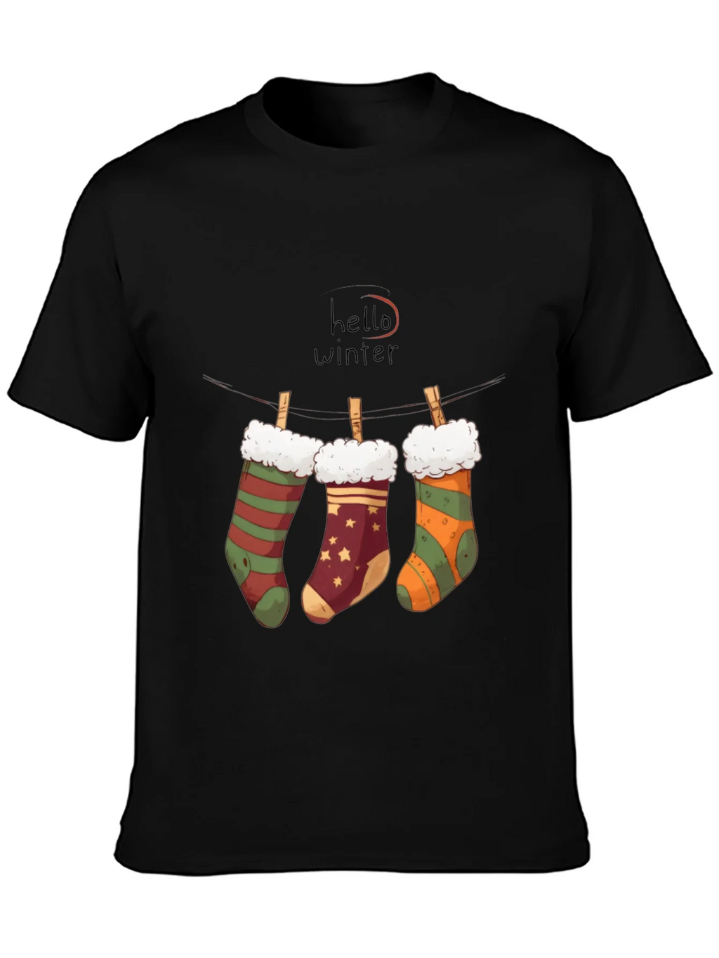 Winter Socks T-Shirt: Hello Winter