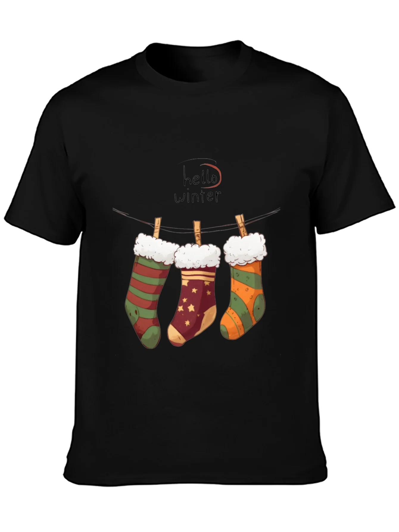 Winter Socks T-Shirt: Hello Winter