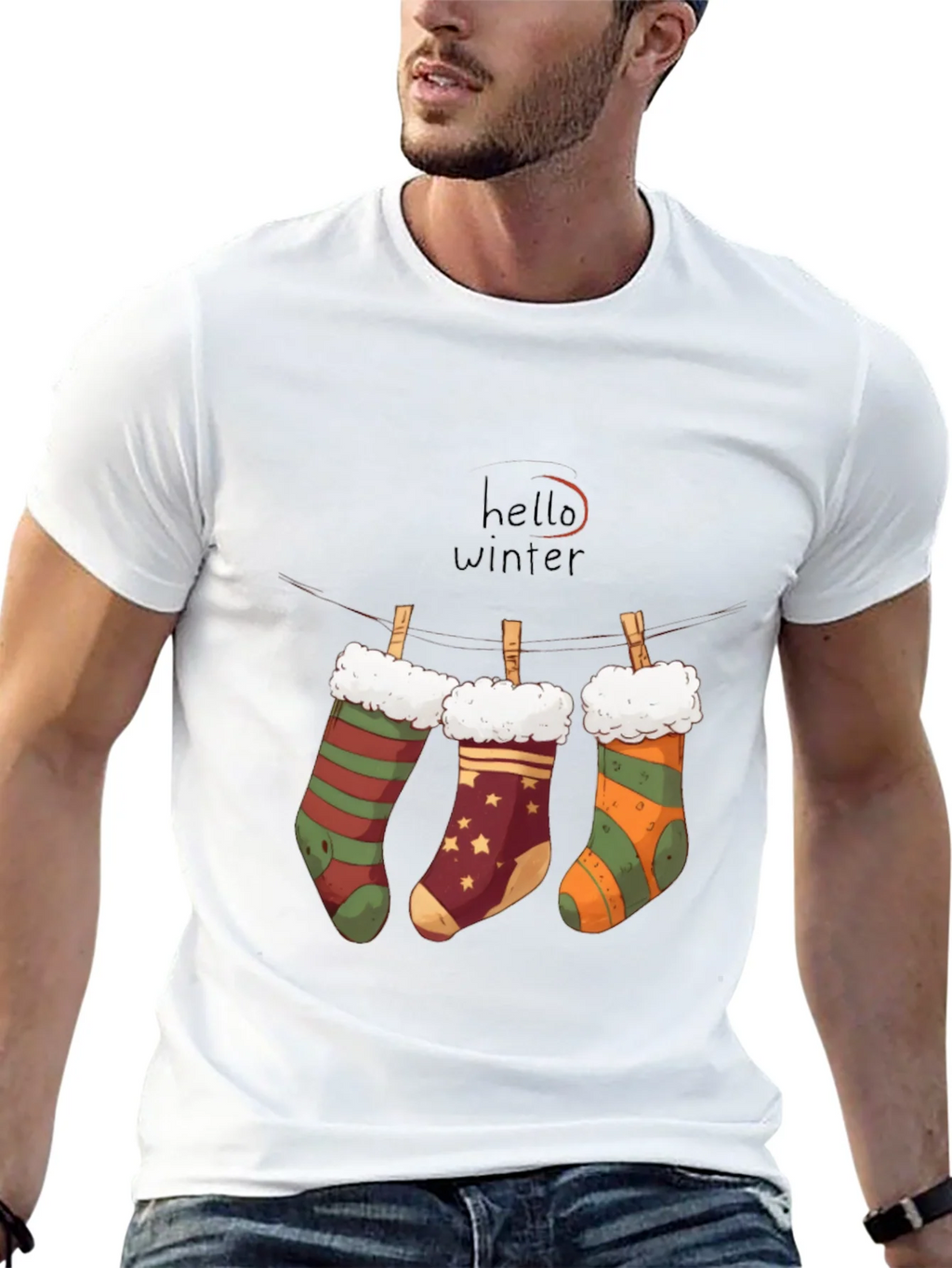 Winter Socks T-Shirt: Hello Winter