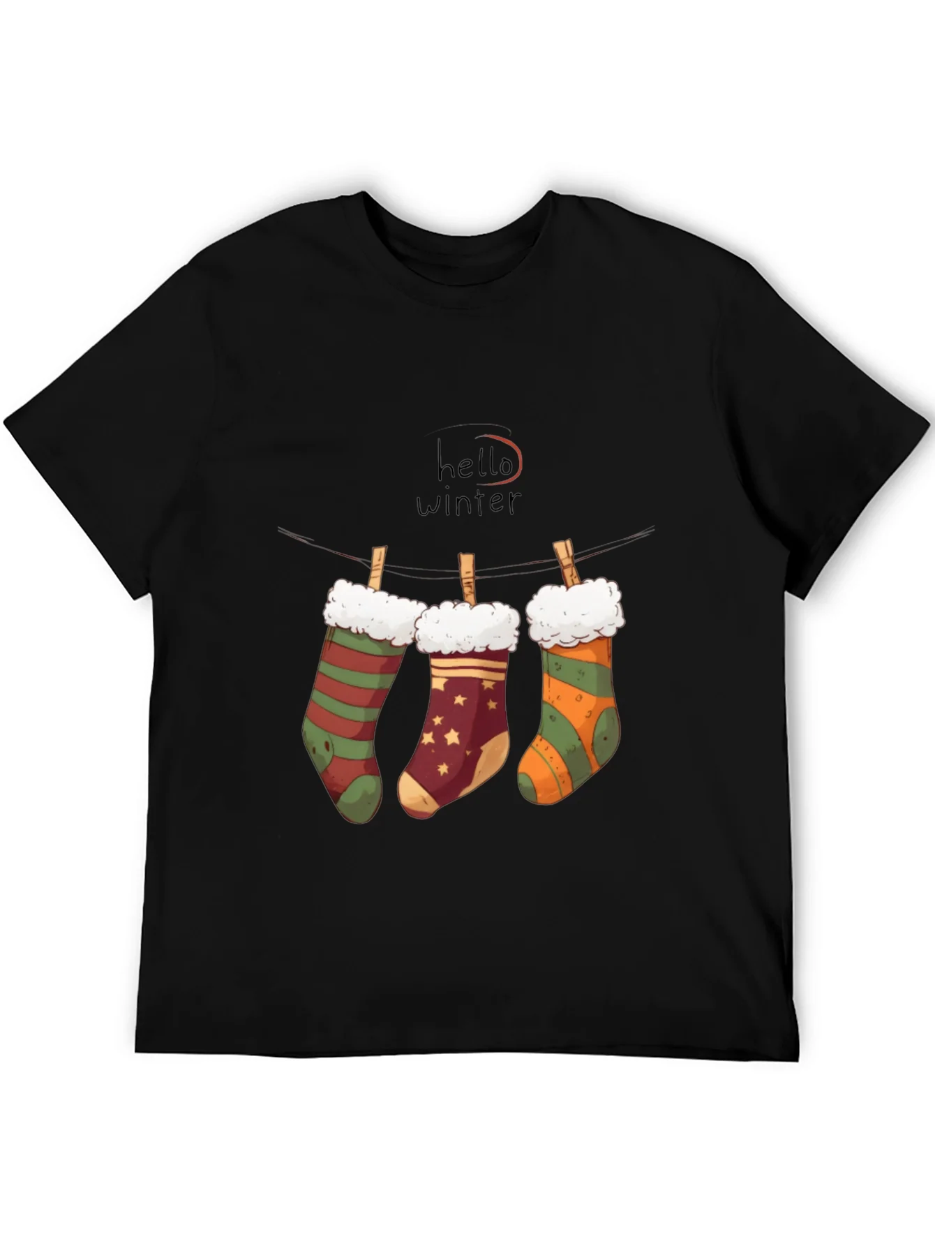 Winter Socks T-Shirt: Hello Winter