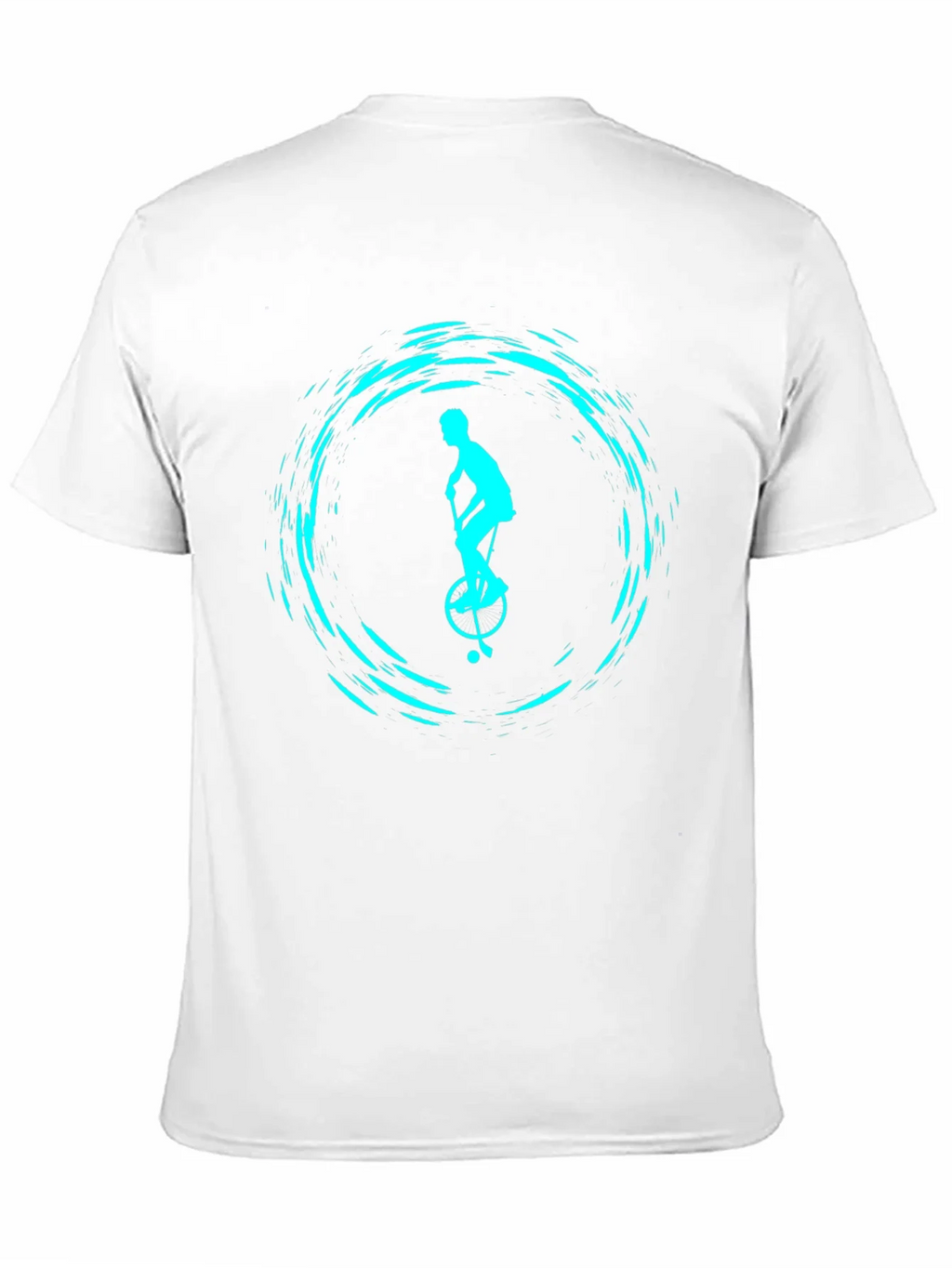 Unicyclist Graphic Tee - Cool Black T-Shirt