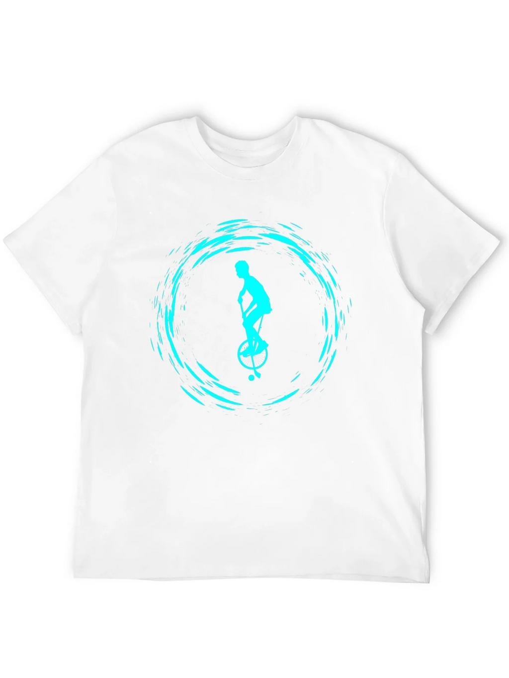 Unicyclist Graphic Tee - Cool Black T-Shirt