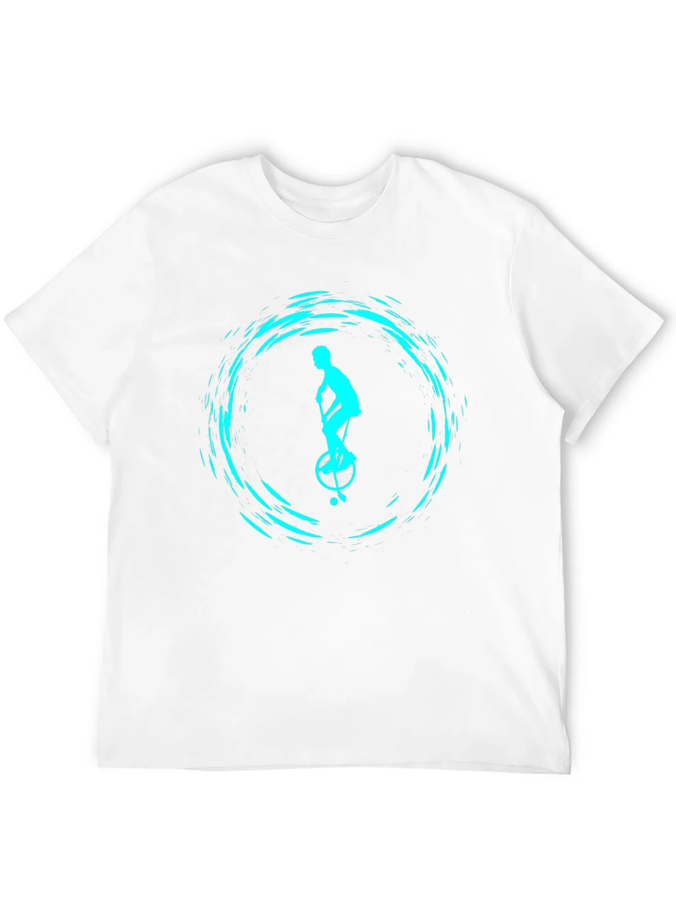 Unicyclist Graphic Tee - Cool Black T-Shirt