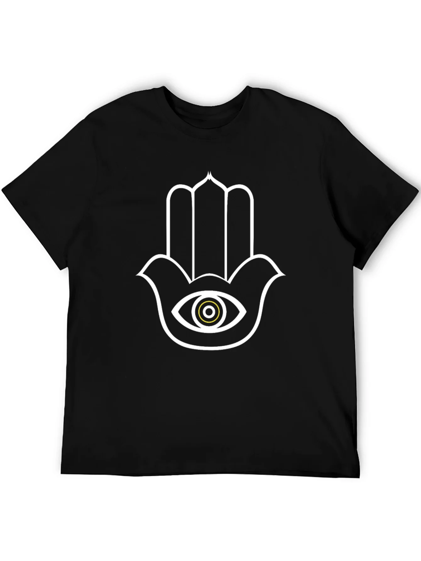 Hamsa Hand Eye Graphic Tee - Unisex Black T-Shirt