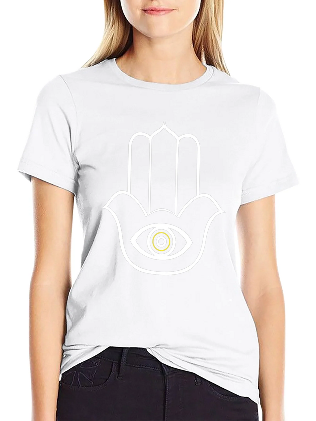 Hamsa Hand Eye Graphic Tee - Unisex Black T-Shirt