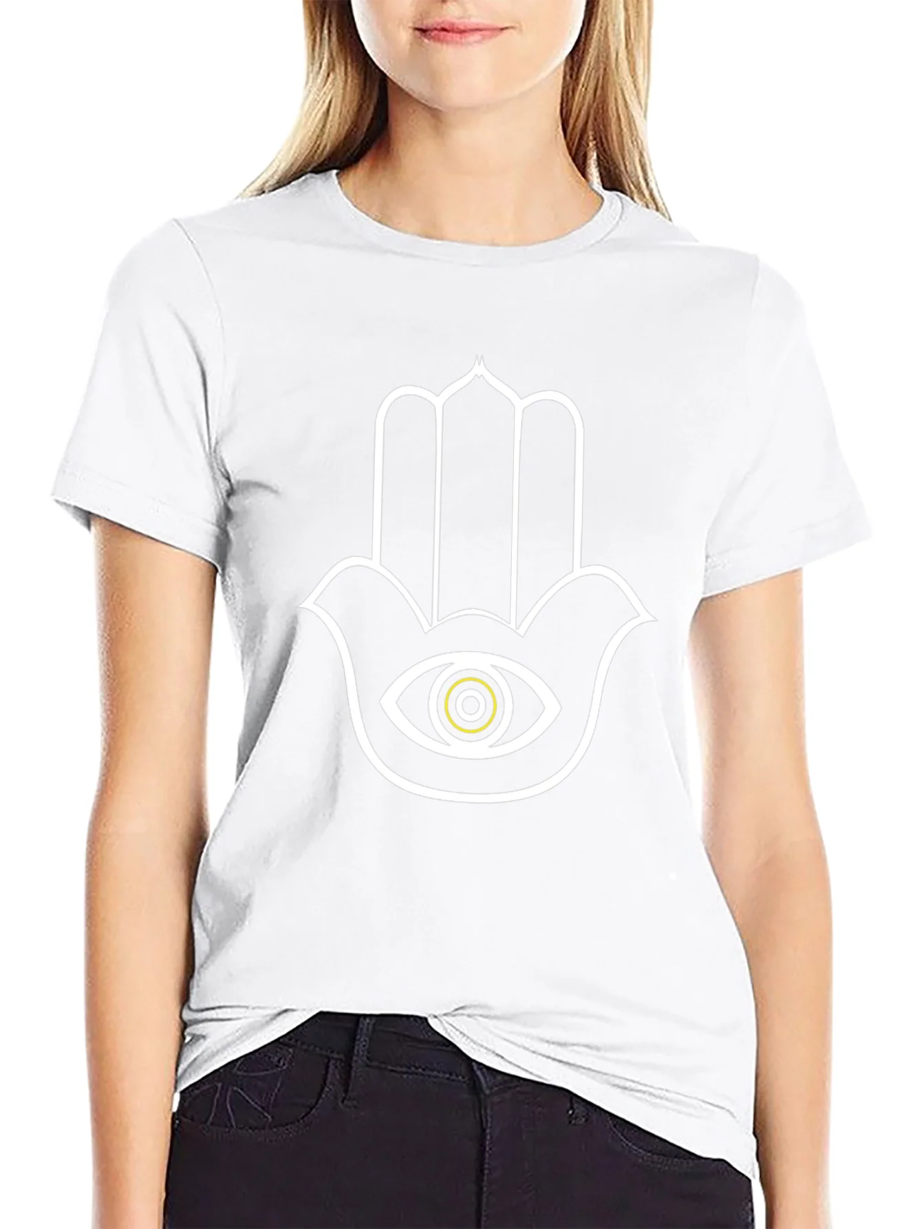 Hamsa Hand Eye Graphic Tee - Unisex Black T-Shirt