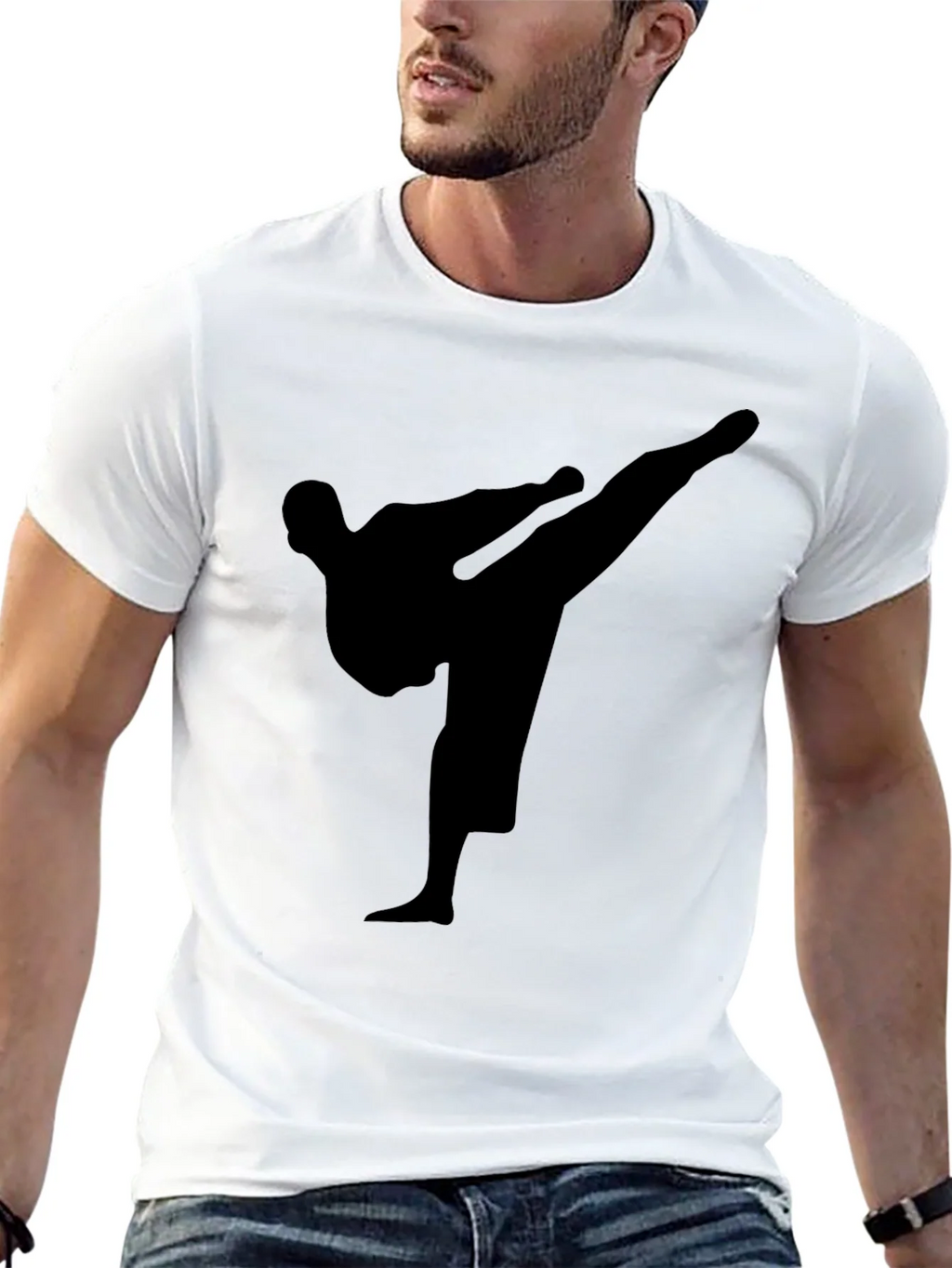Karate Kick Graphic Tee - Black