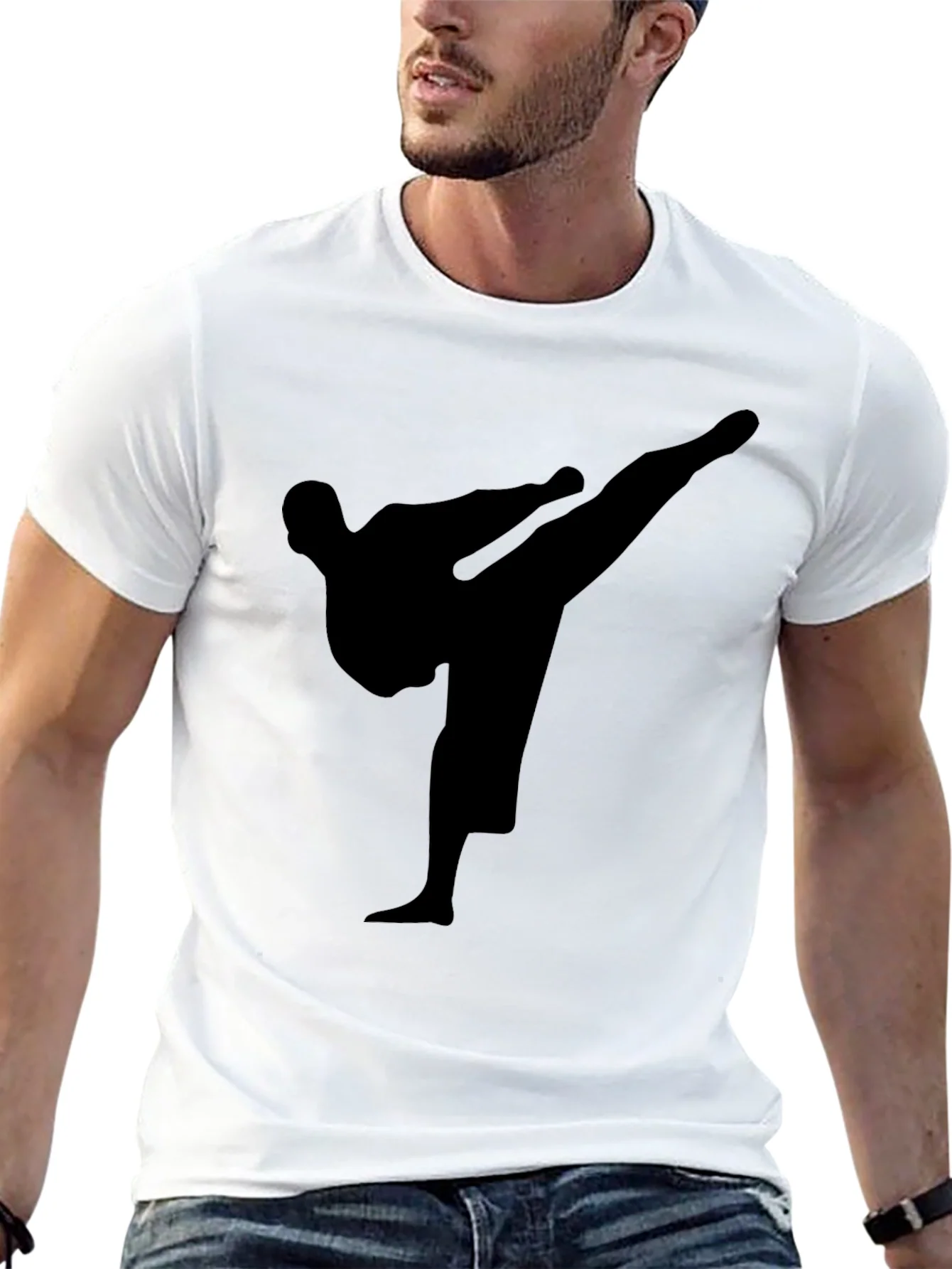 Karate Kick Graphic Tee - Black