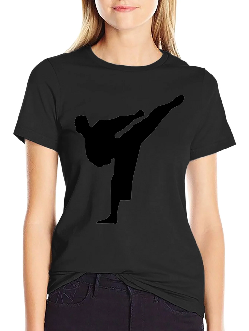 Karate Kick Graphic Tee - Black