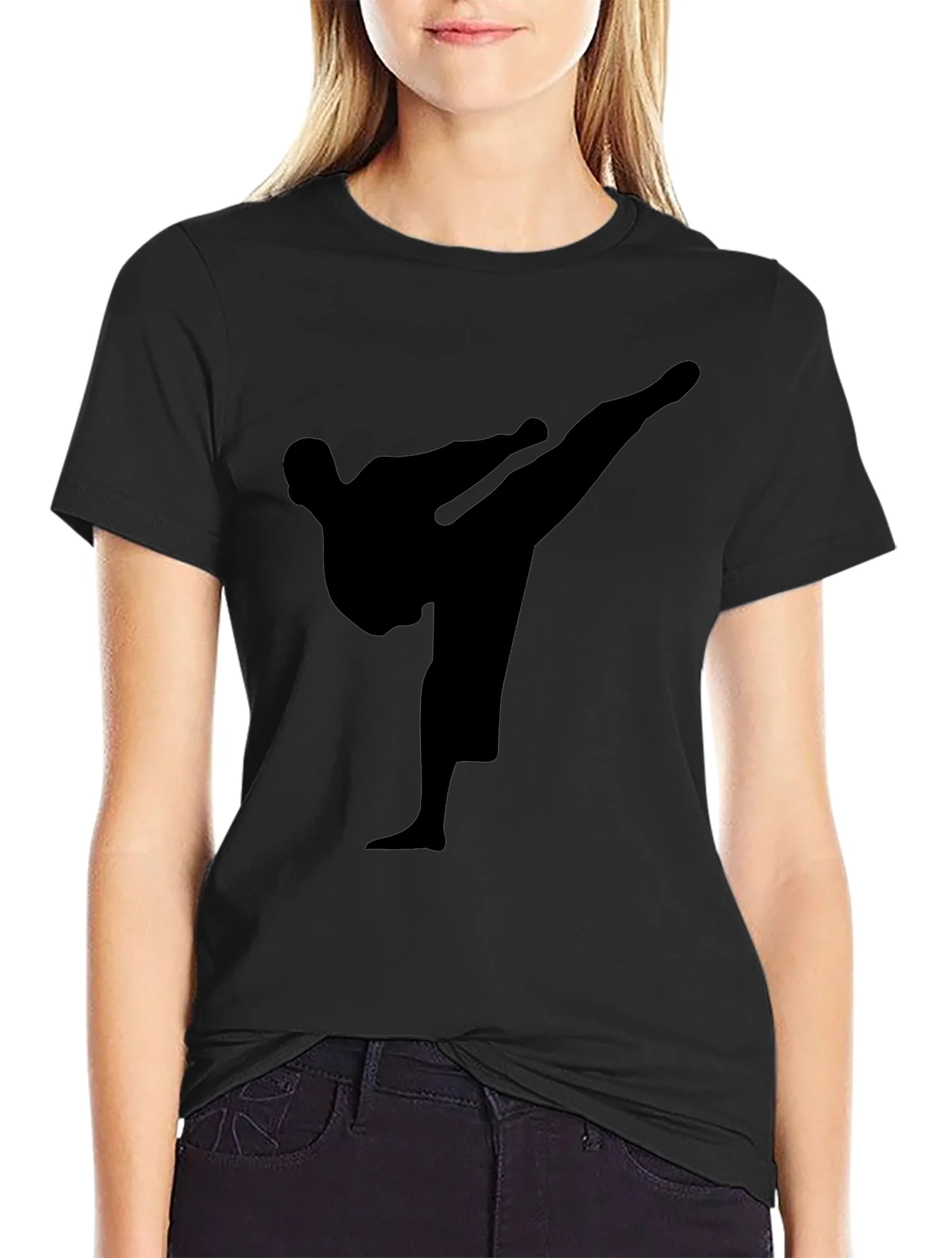Karate Kick Graphic Tee - Black