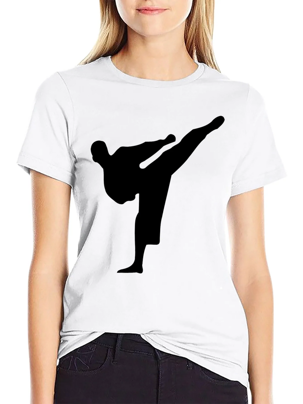 Karate Kick Graphic Tee - Black