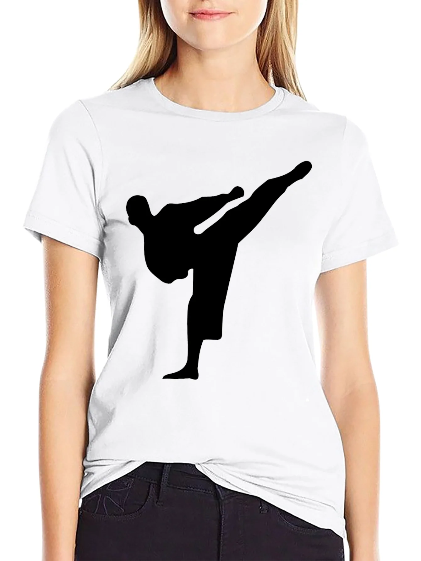 Karate Kick Graphic Tee - Black