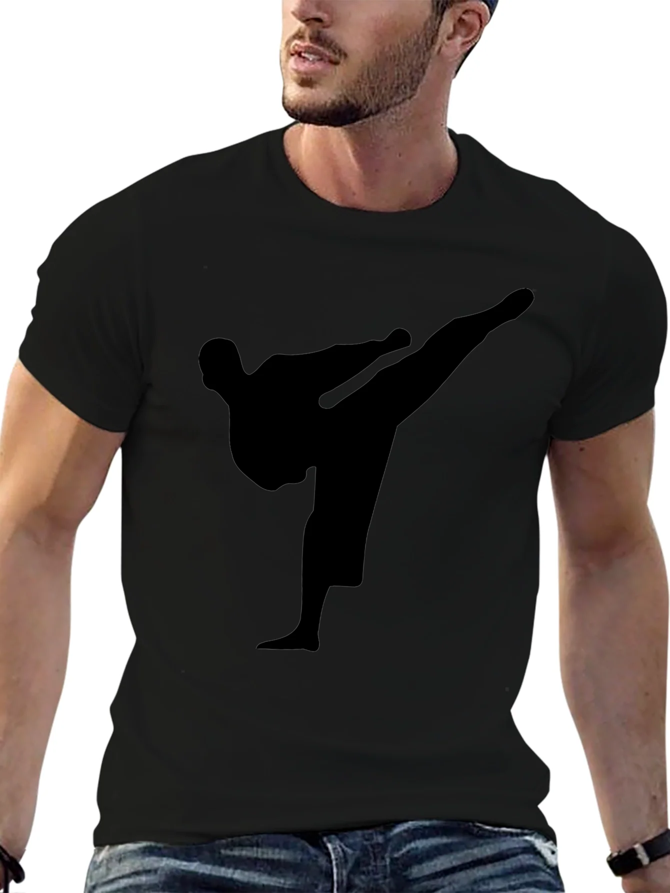 Karate Kick Graphic Tee - Black