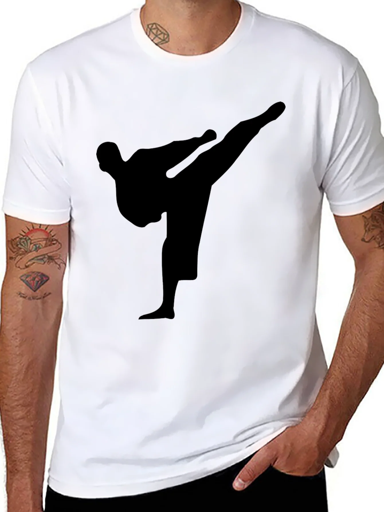 Karate Kick Graphic Tee - Black