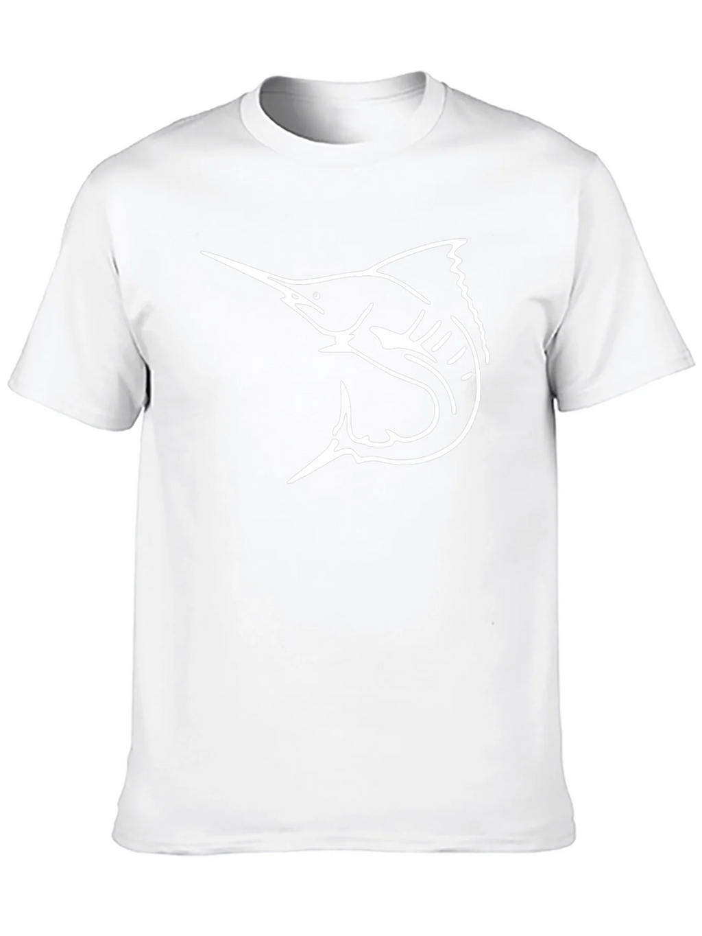Marlin Fish Graphic Tee - Black Cotton T-Shirt