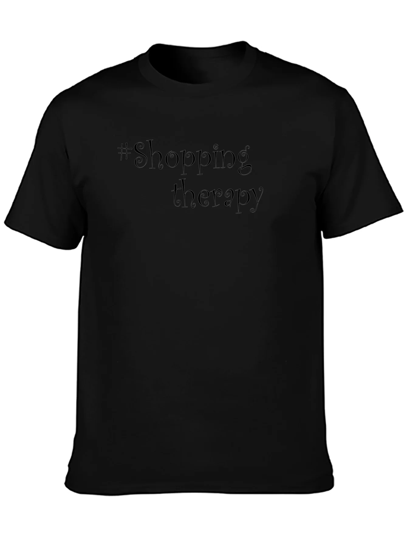 Shopping Therapy Black T-Shirt