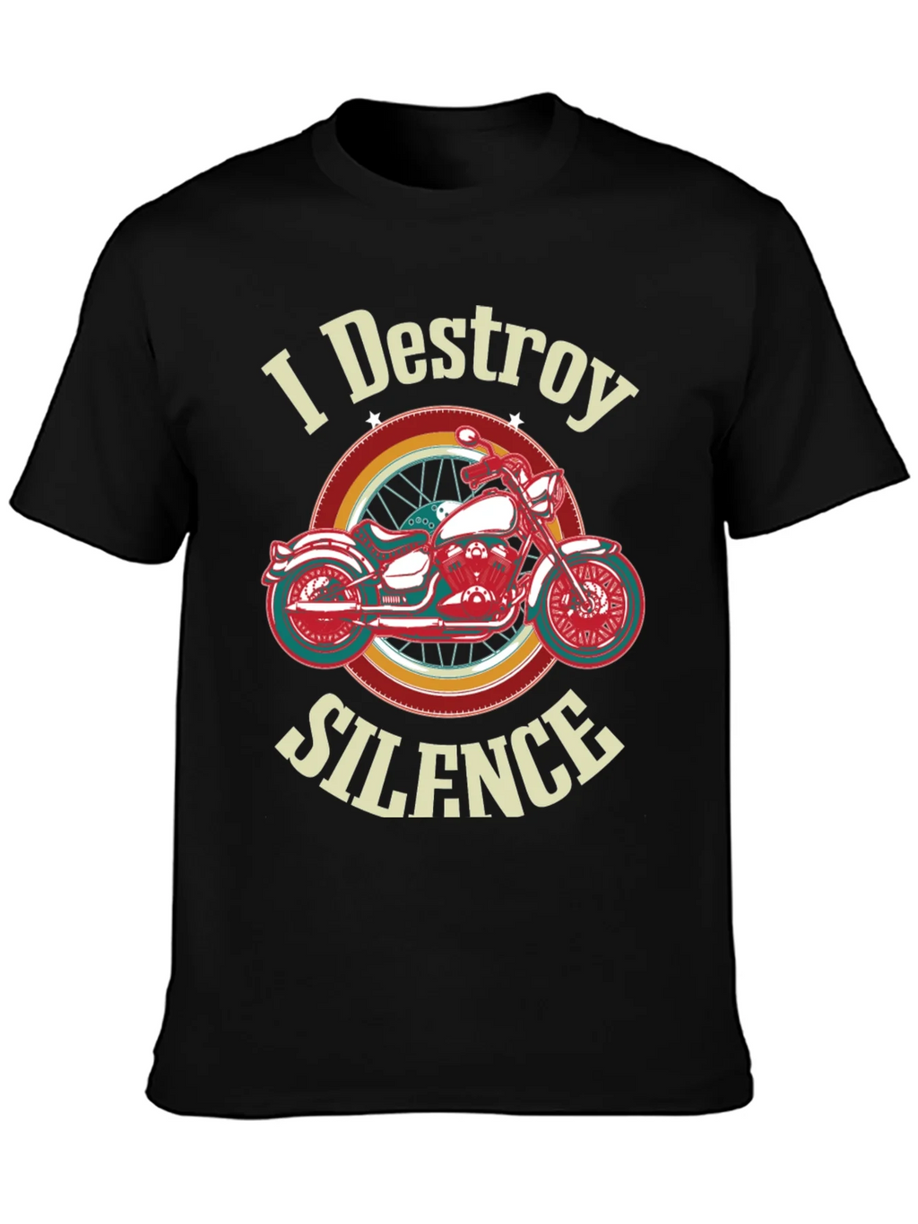 I Destroy Silence Motorcycle Graphic T-Shirt