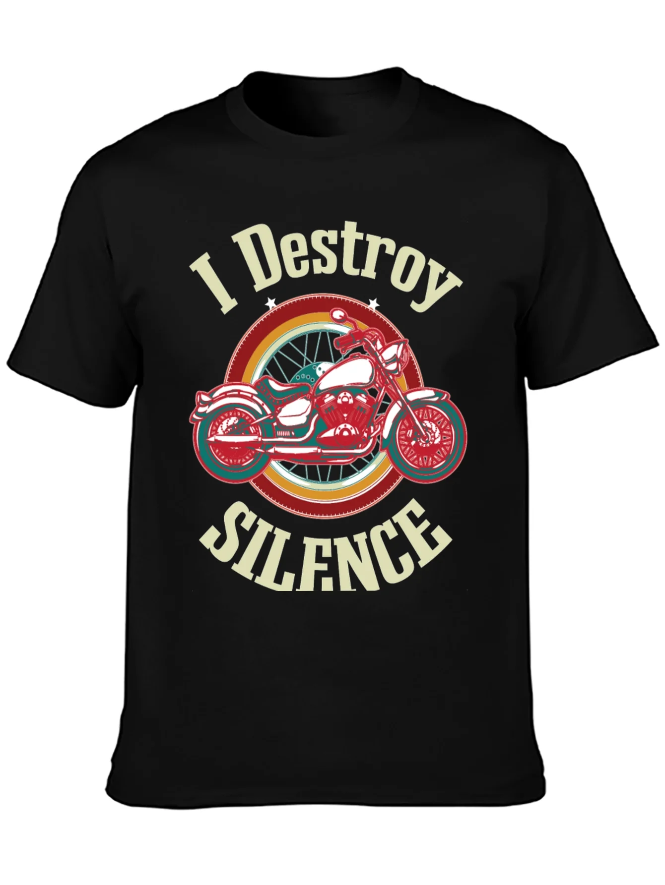 I Destroy Silence Motorcycle Graphic T-Shirt