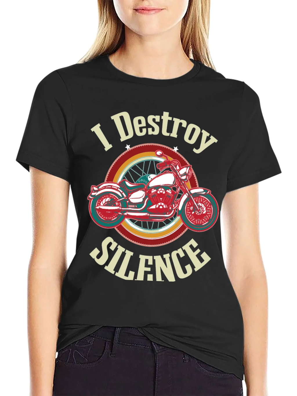 I Destroy Silence Motorcycle Graphic T-Shirt