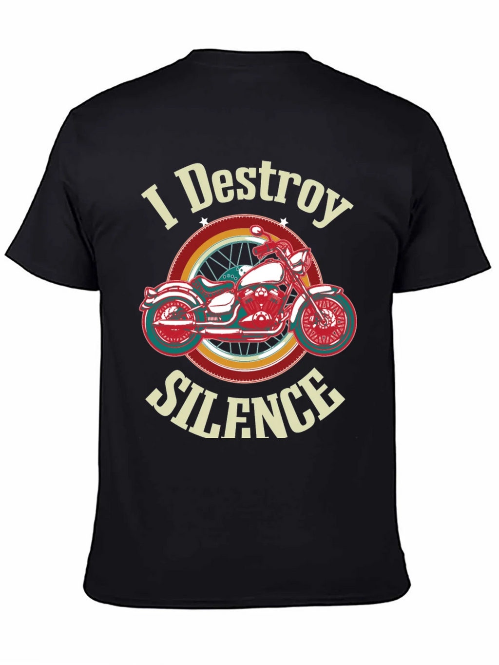 I Destroy Silence Motorcycle Graphic T-Shirt