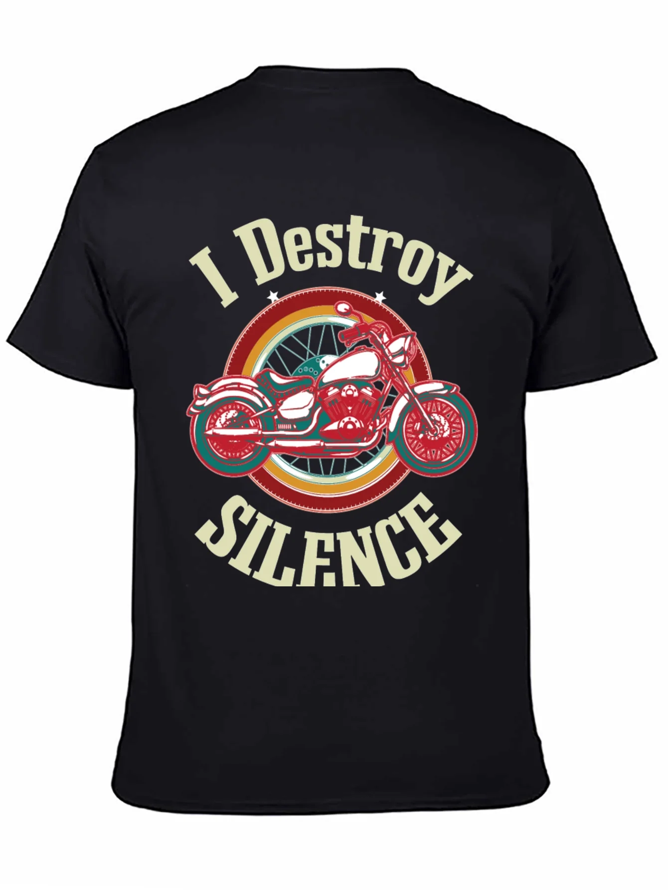 I Destroy Silence Motorcycle Graphic T-Shirt