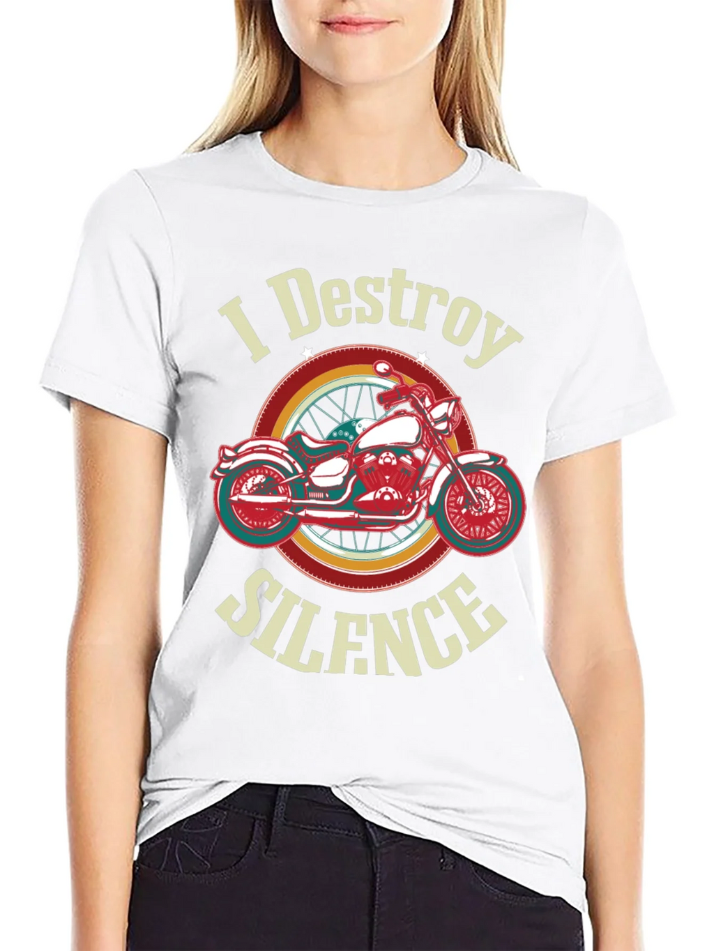 I Destroy Silence Motorcycle Graphic T-Shirt