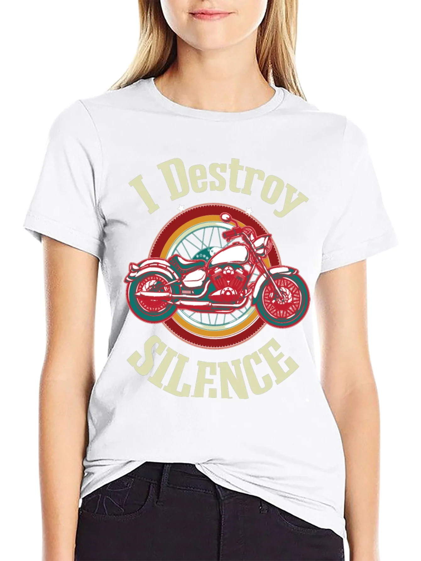I Destroy Silence Motorcycle Graphic T-Shirt