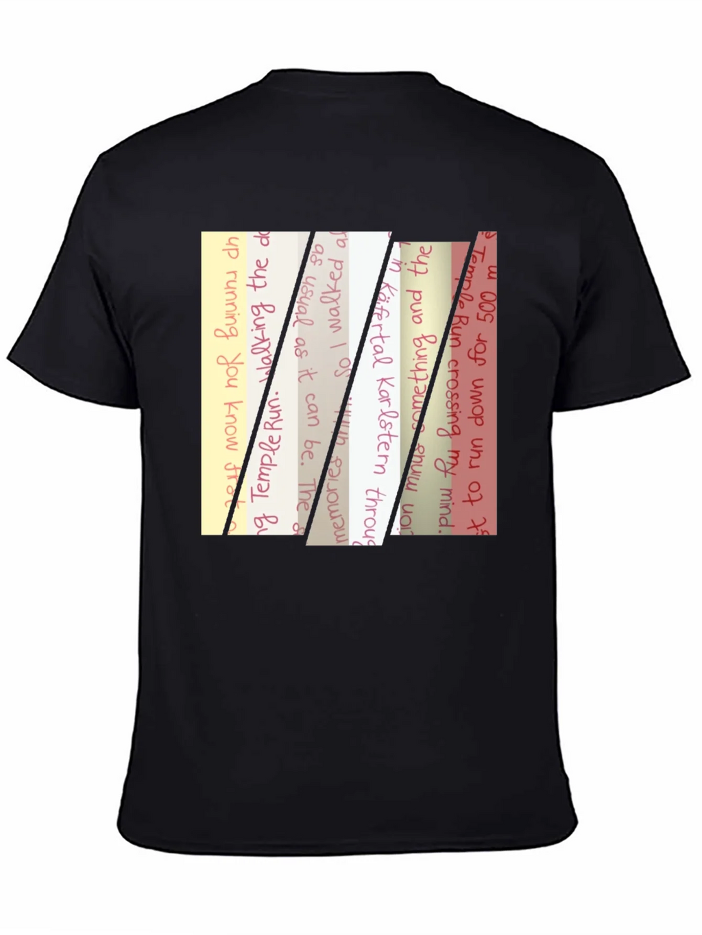Text Stripe Print T-Shirt