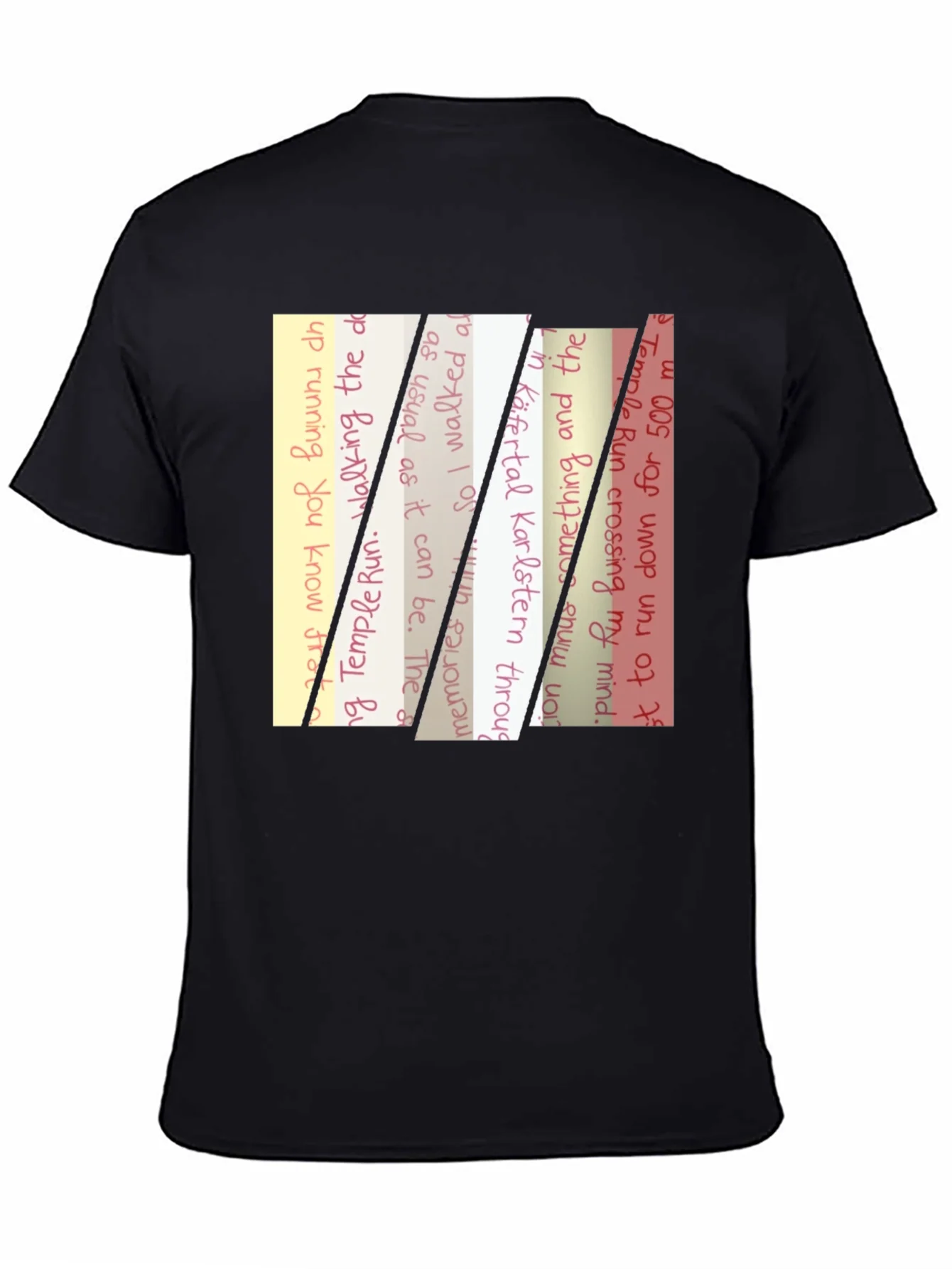 Text Stripe Print T-Shirt