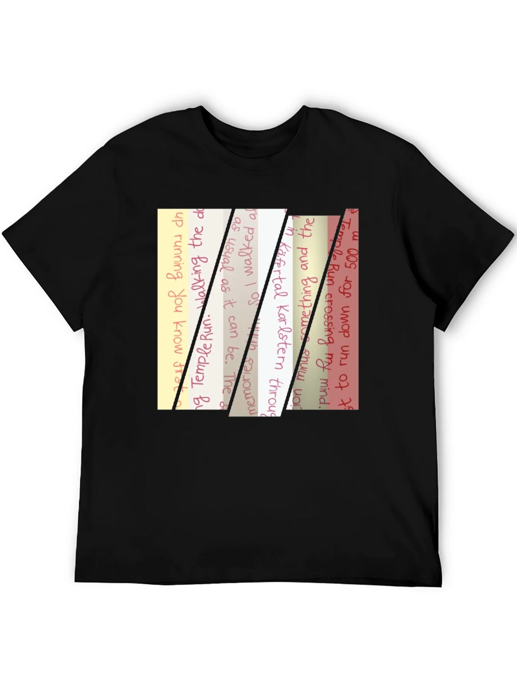 Text Stripe Print T-Shirt