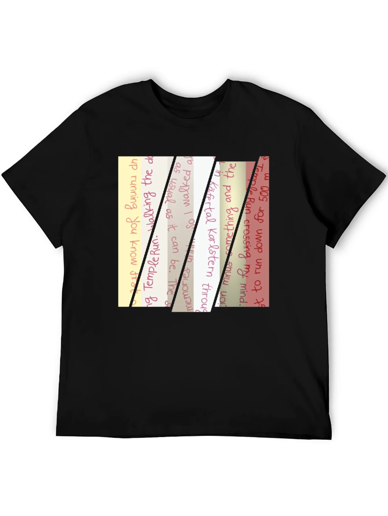 Text Stripe Print T-Shirt
