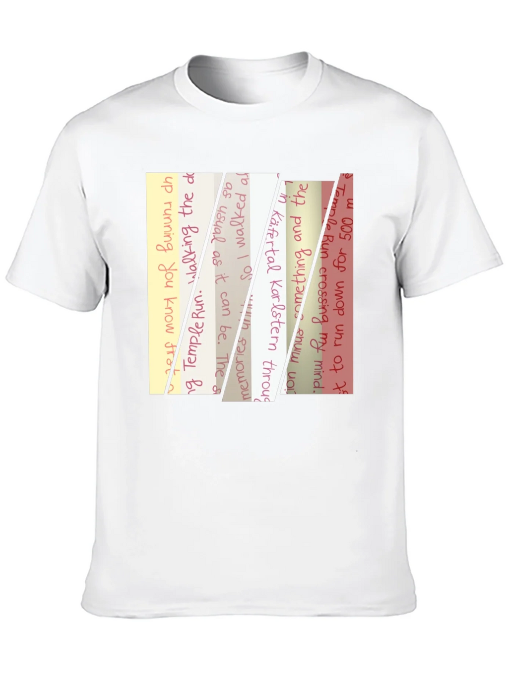 Text Stripe Print T-Shirt