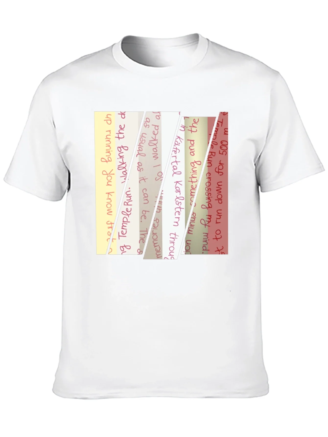 Text Stripe Print T-Shirt