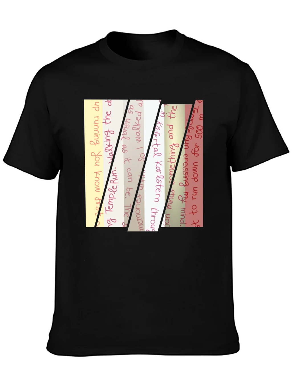 Text Stripe Print T-Shirt