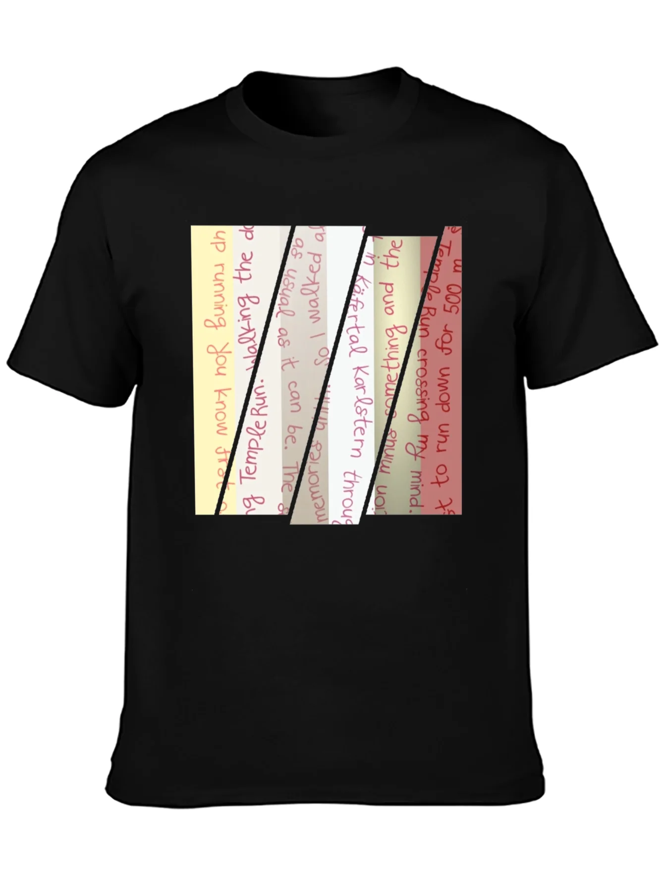Text Stripe Print T-Shirt