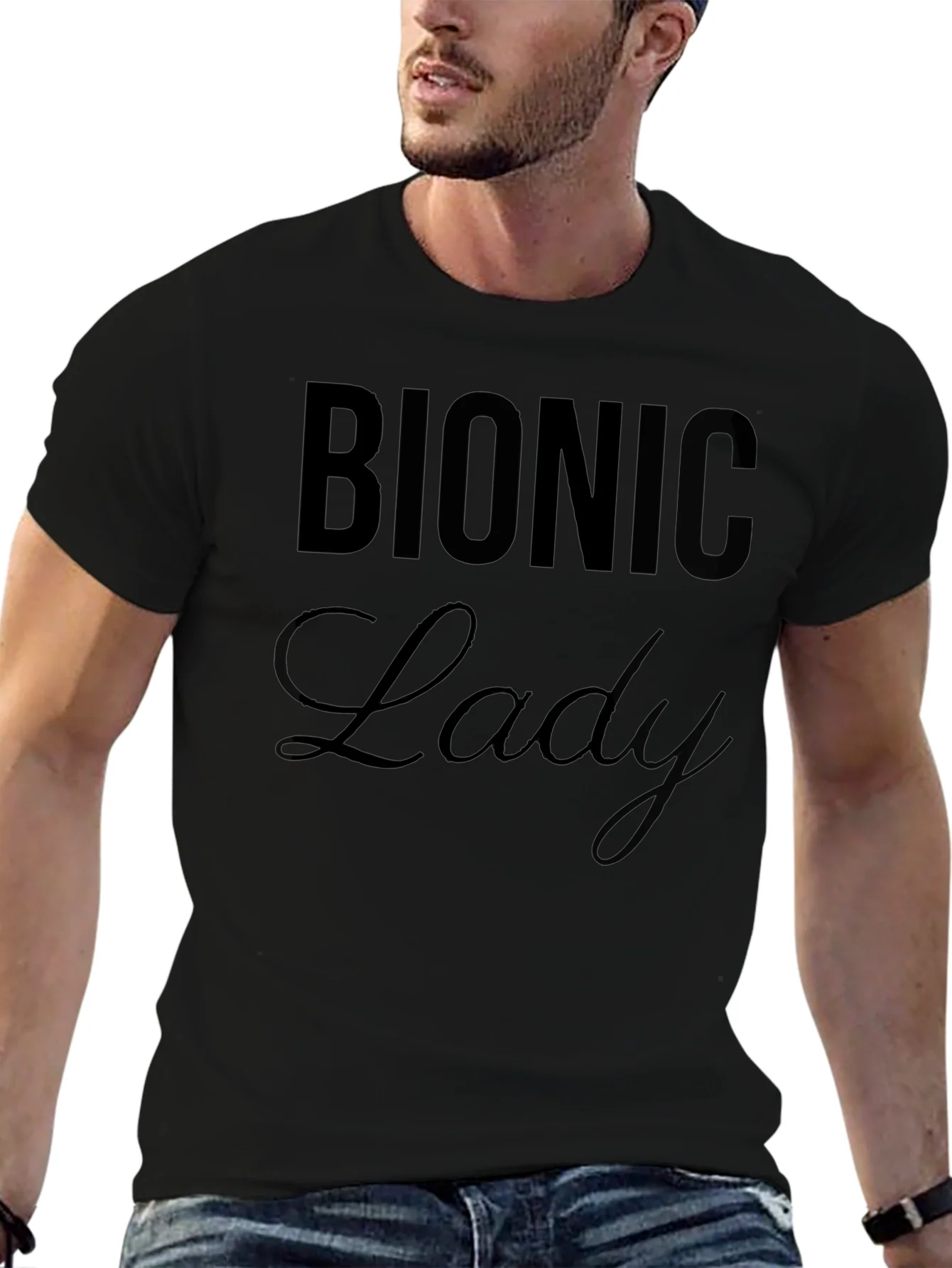 Bionic Lady Black T-Shirt