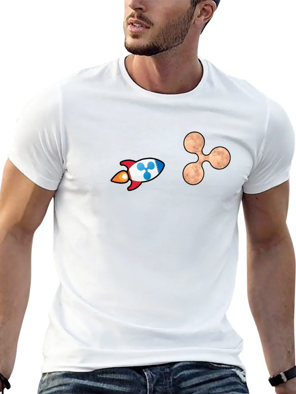 Crypto Rocket Graphic T-Shirt - Black