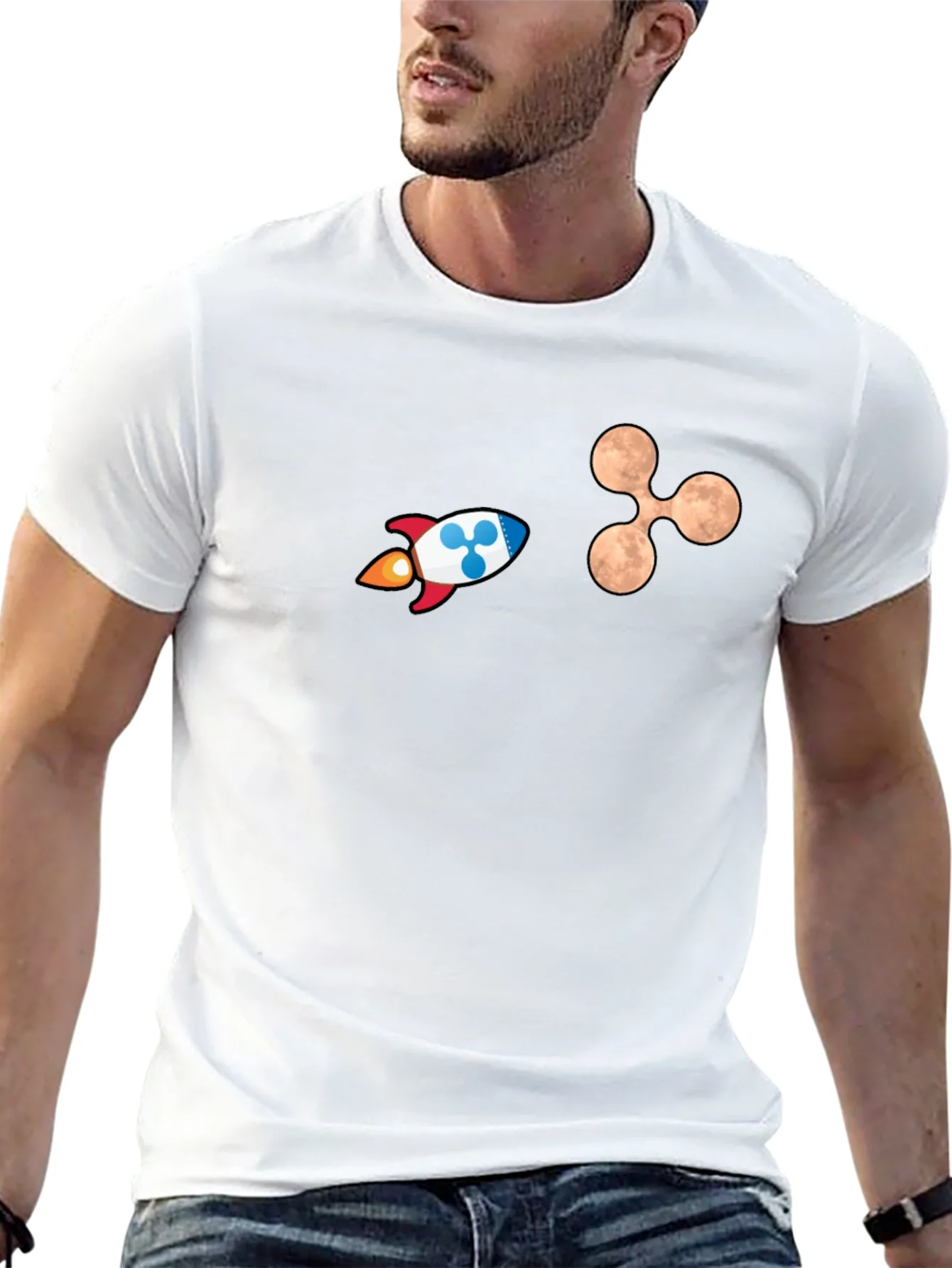 Crypto Rocket Graphic T-Shirt - Black
