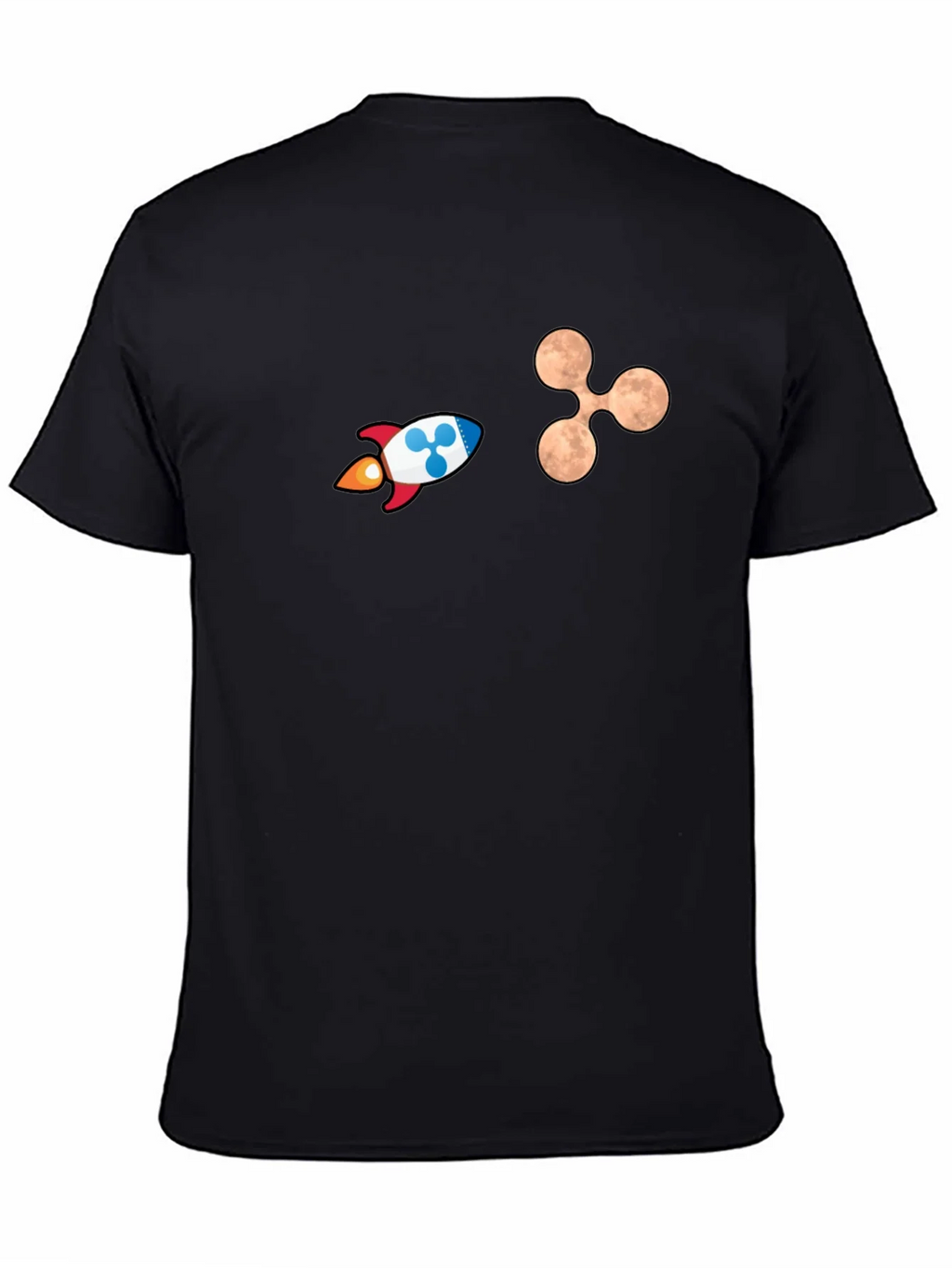 Crypto Rocket Graphic T-Shirt - Black