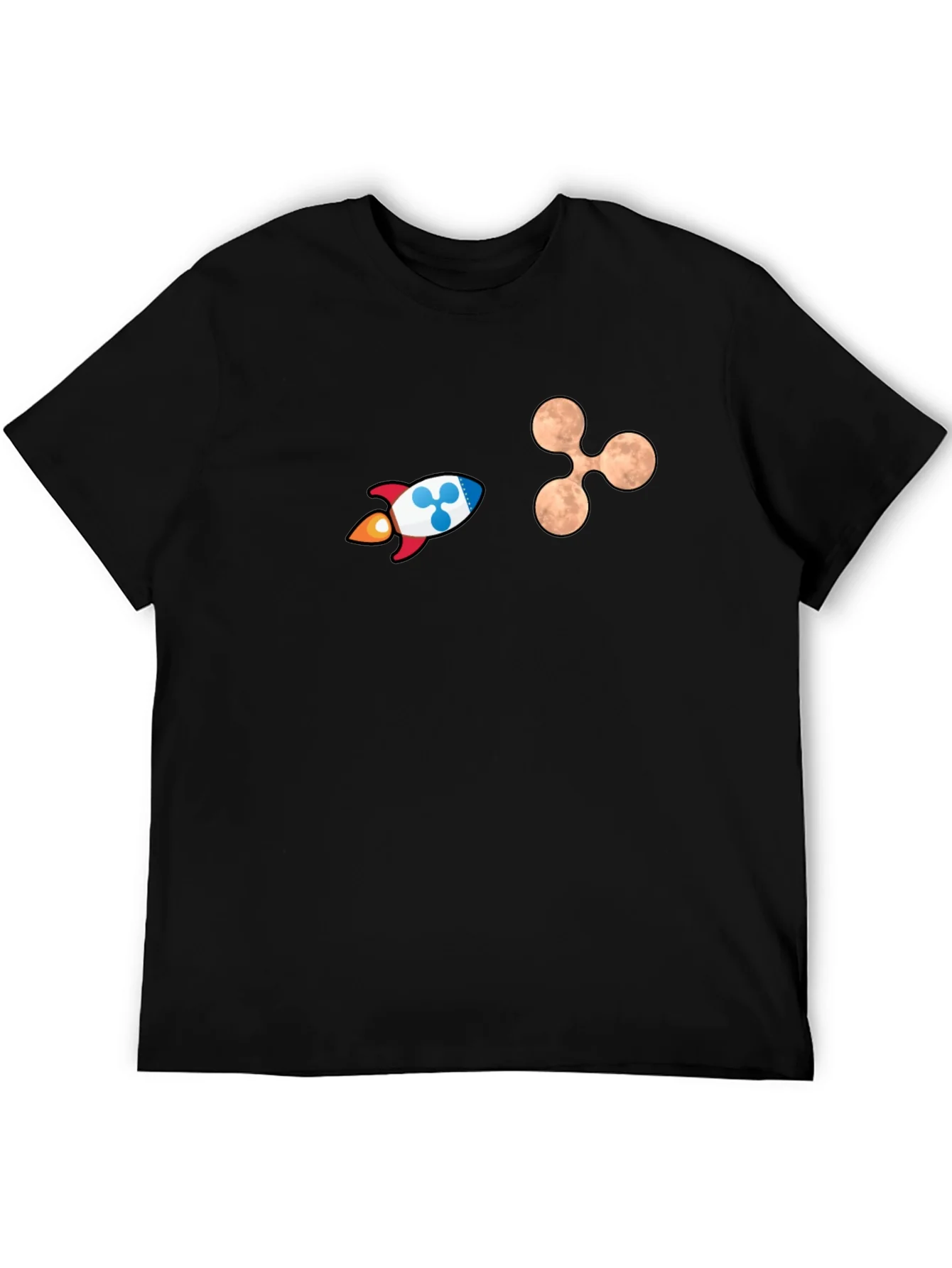 Crypto Rocket Graphic T-Shirt - Black