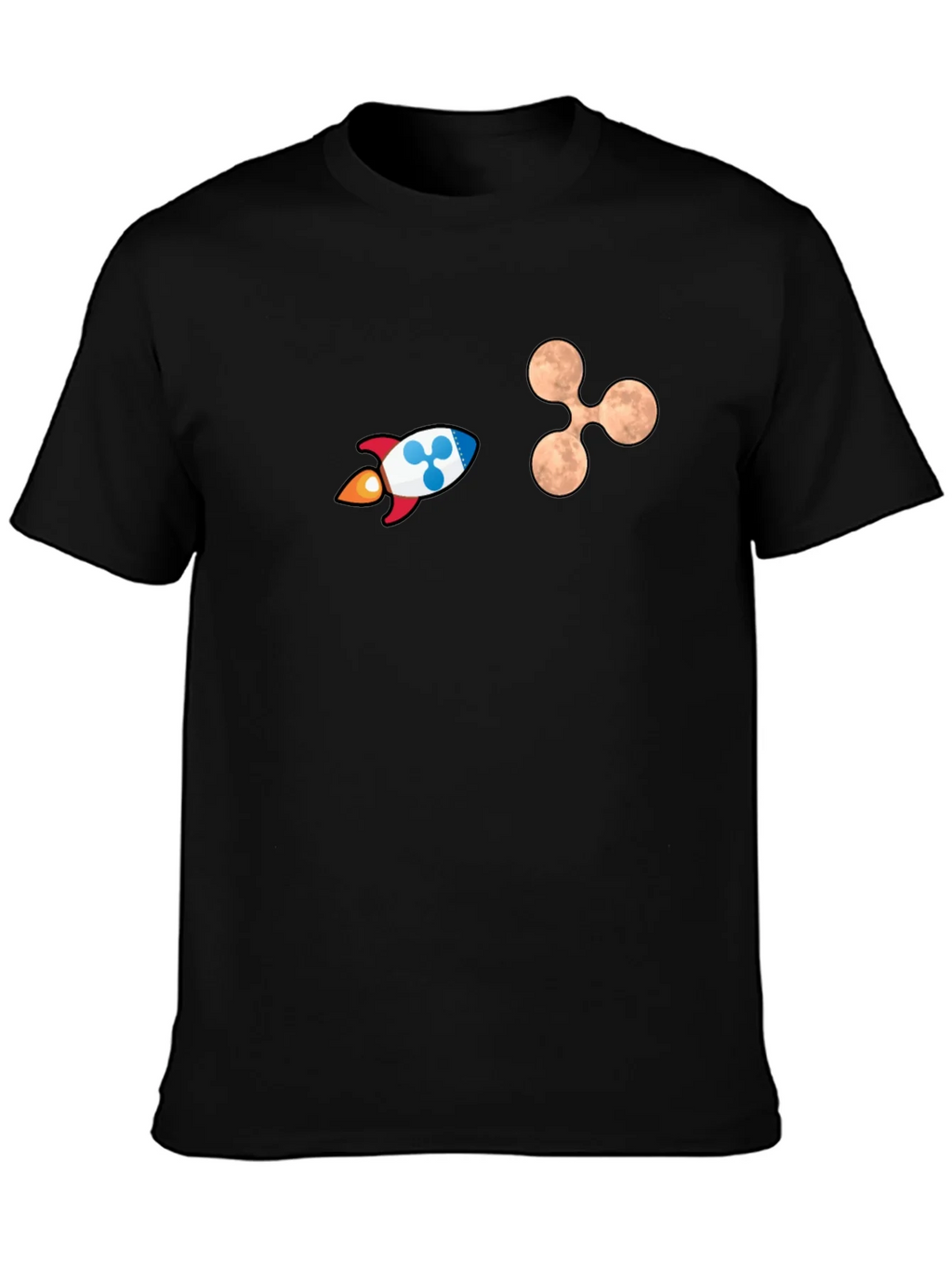 Crypto Rocket Graphic T-Shirt - Black