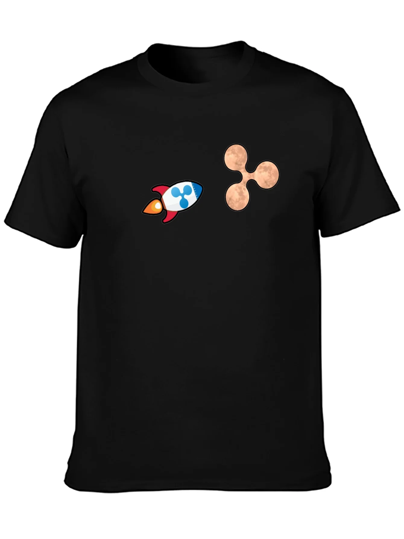 Crypto Rocket Graphic T-Shirt - Black
