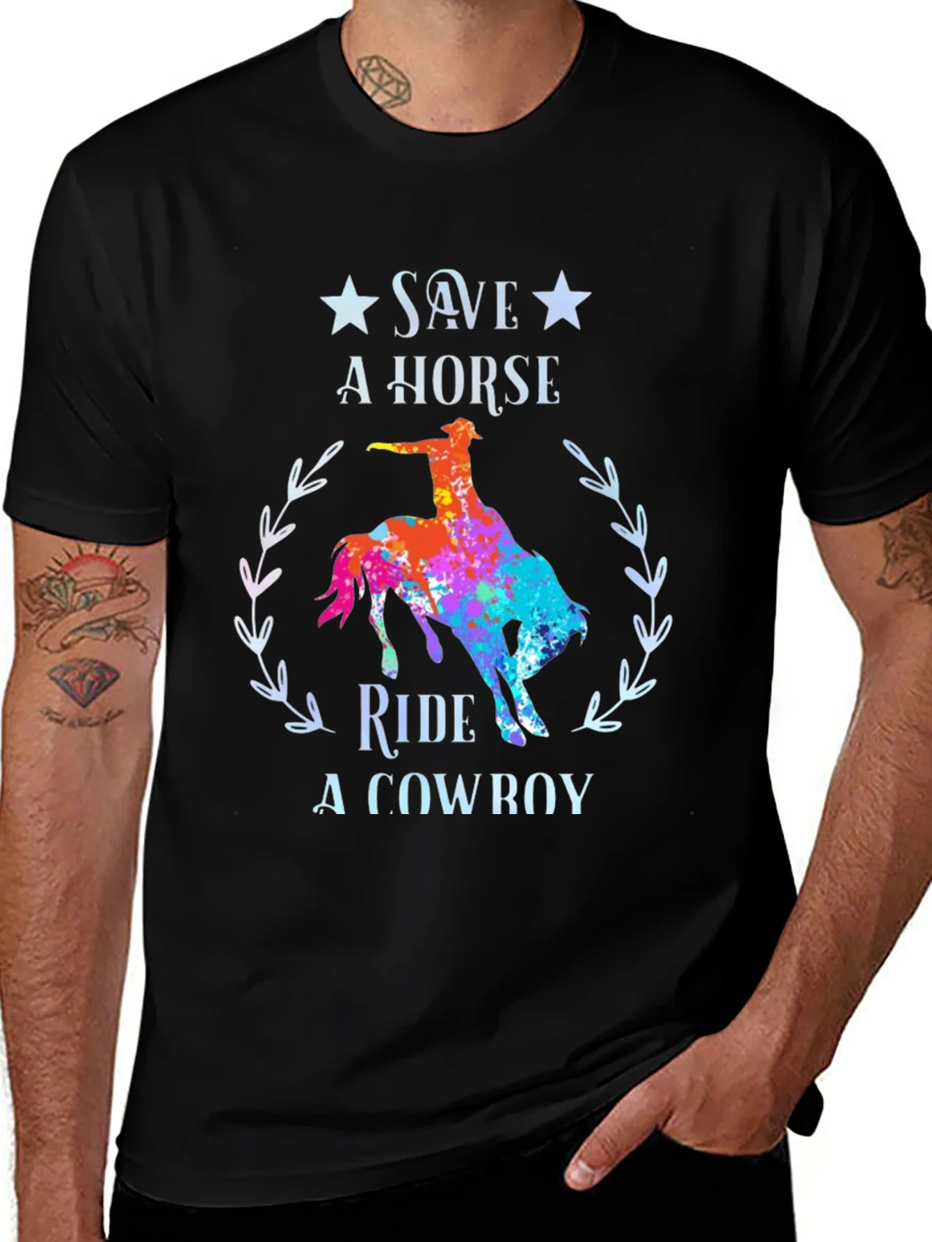 Save a Horse Ride a Cowboy Graphic Tee