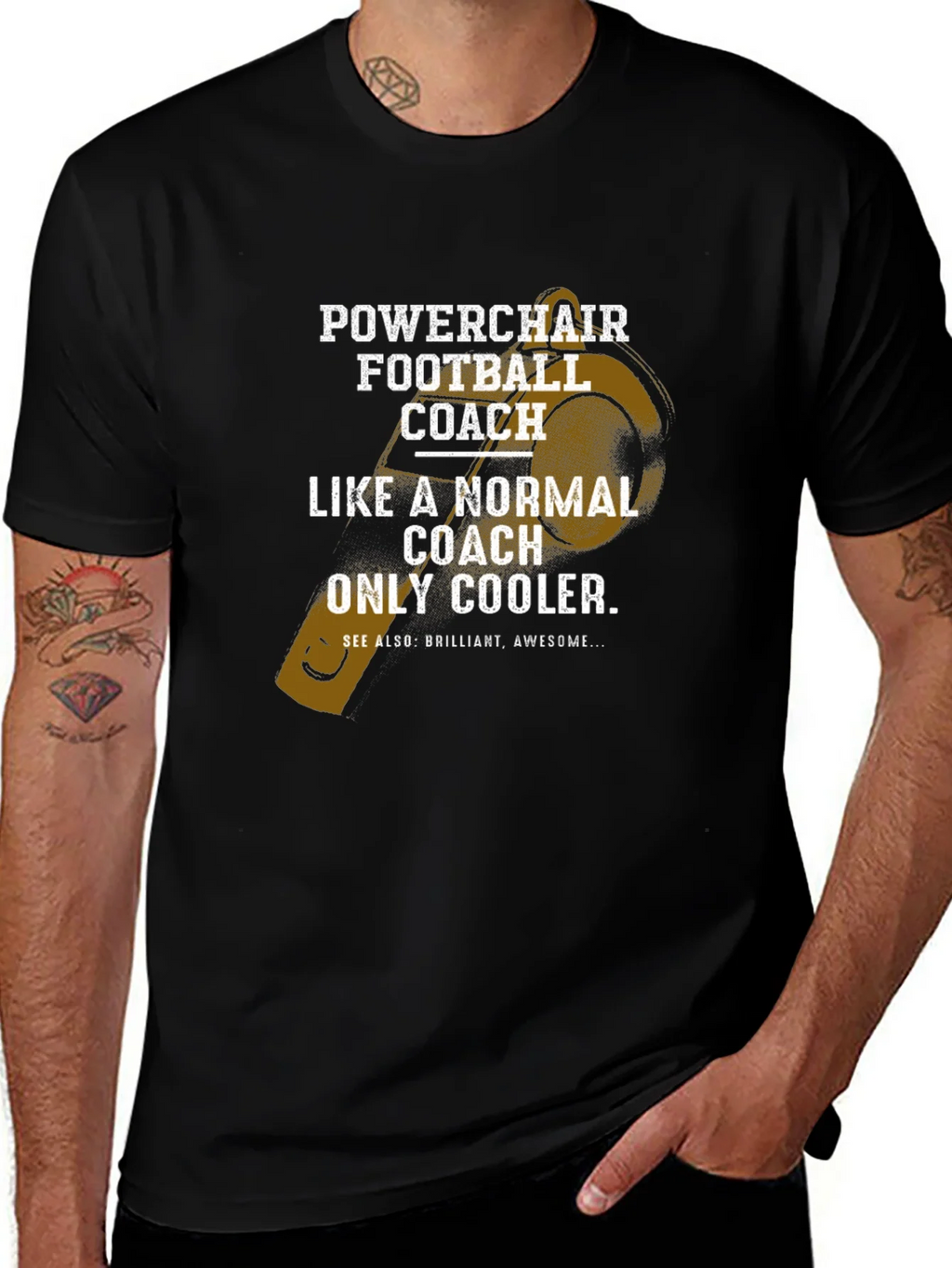 Powerchair Football Coach T-Shirt - Cool & Unique Design