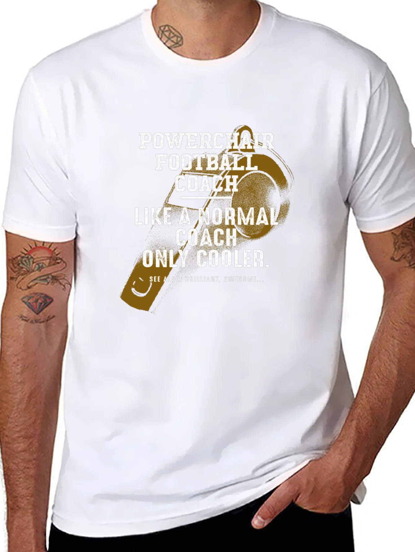 Powerchair Football Coach T-Shirt - Cool & Unique Design