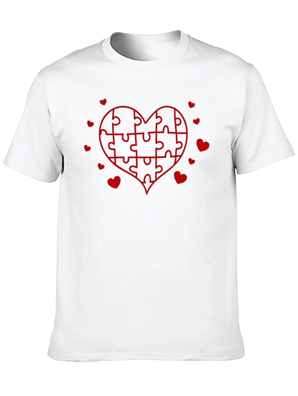 Heart Puzzle Graphic Tee - Black