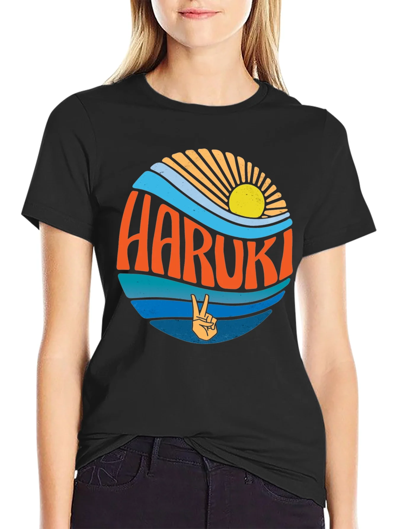 Haruki Retro Graphic T-Shirt