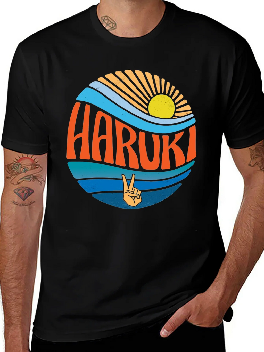 Haruki Retro Graphic T-Shirt